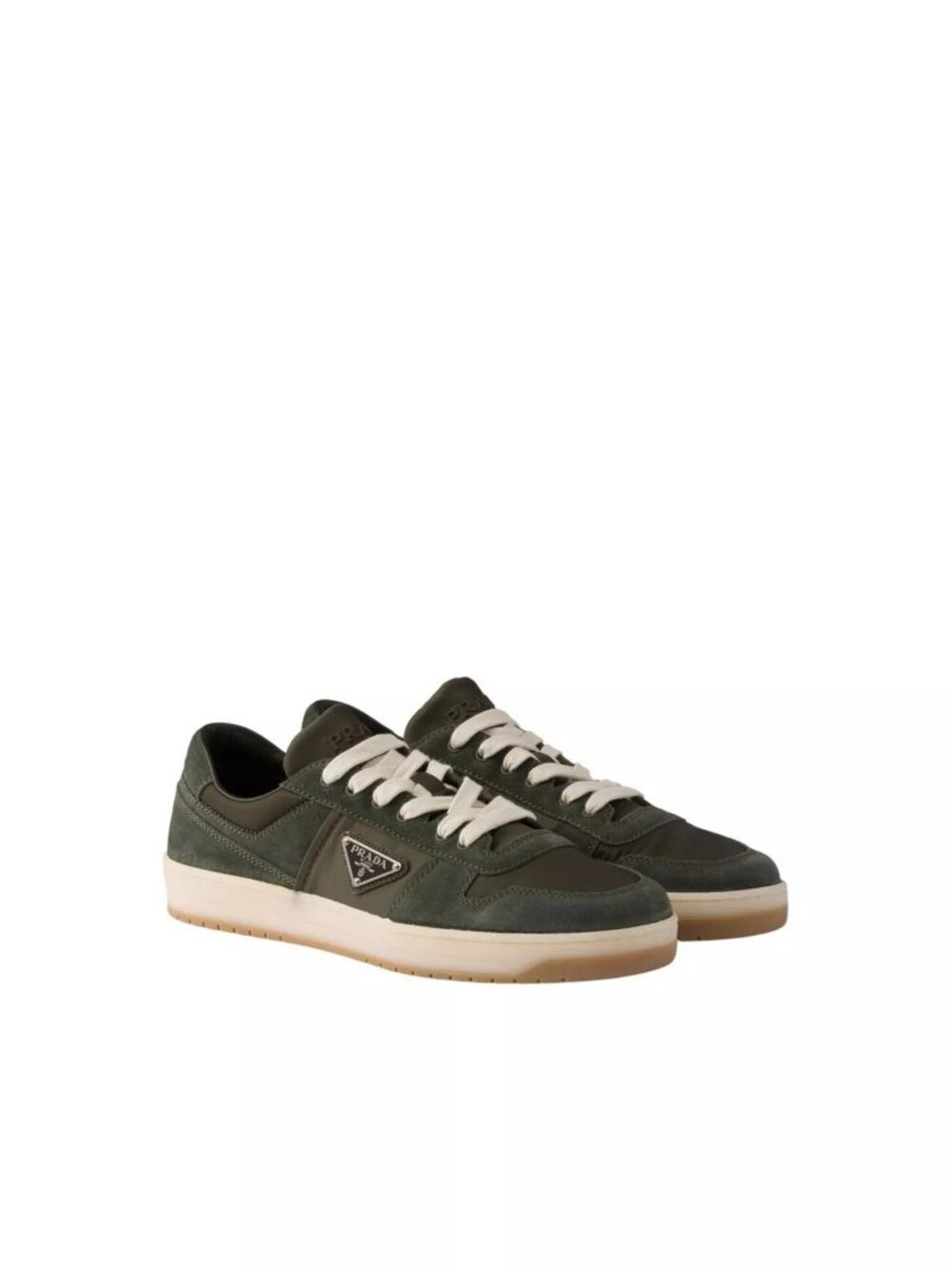 $1170 Prada Men's Downtown Re-Nylon And Suede Sneakers Size UK 11 US 12